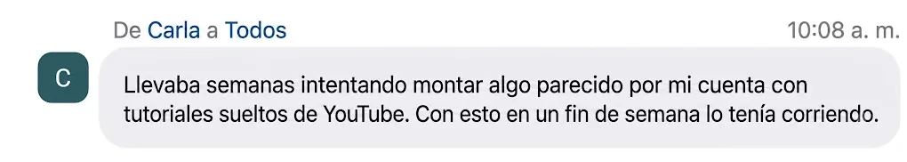 Testimonio de Carla — Cliente de Fluition AI Agency